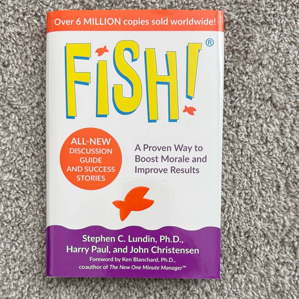 FISH! Book — White and Purple Cover by Stephen C. Lundin